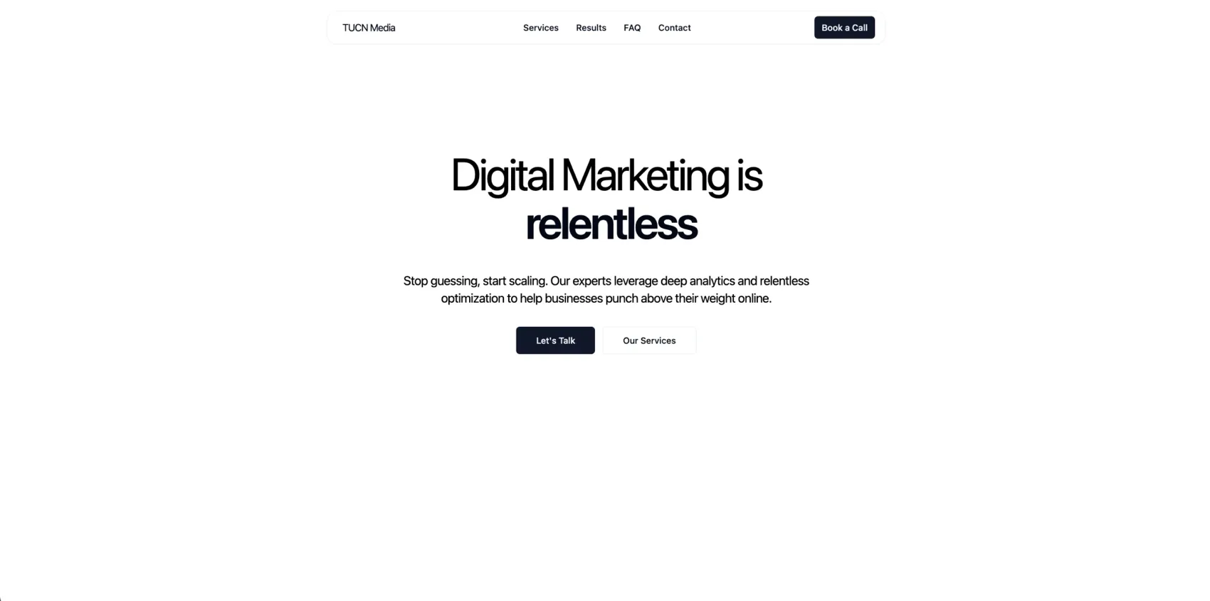 TUCN Media website homepage