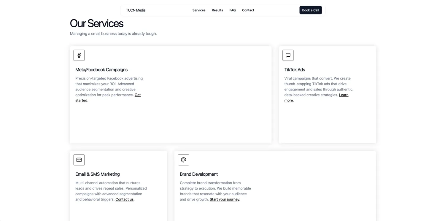 TUCN Media services page